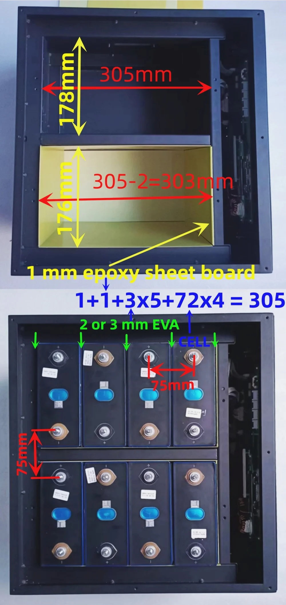 24V280AH Солнечное домашнее хранилище энергии LiFePO4 аккумулятор/корпус/коробка DIY комплект JK BMS или 6032D 280AH 302AH