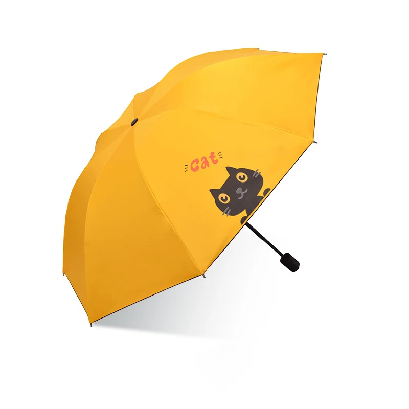 Lovely cartoon fully automatic folding sunny umbrella fashion trend of vinyl sunshade umbrella