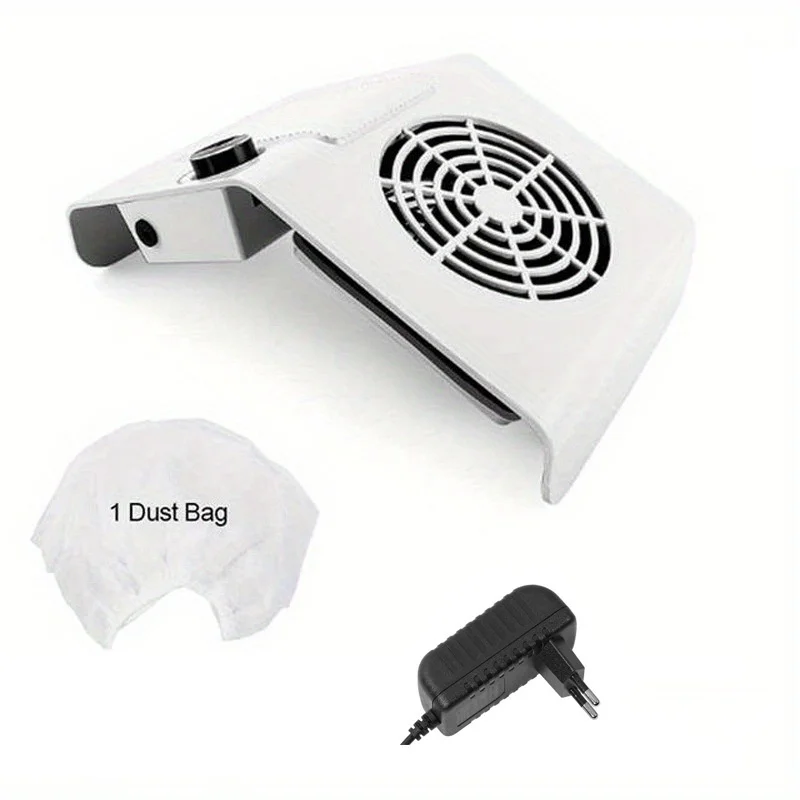 Nail Dust Collector with Hand Rest 80W Strong Professional Vacuum Extractor Powerful Nails Suction Fan Manicure Machine