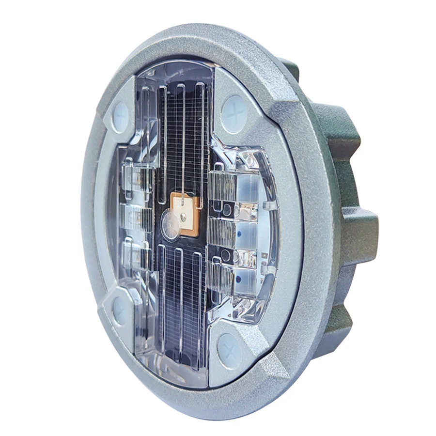 Round Traffic Signal 3m Aluminium Solar Cat Eye Traffic Warning Products Led Solar Power Rroad Stud Flashing Light Ip68
