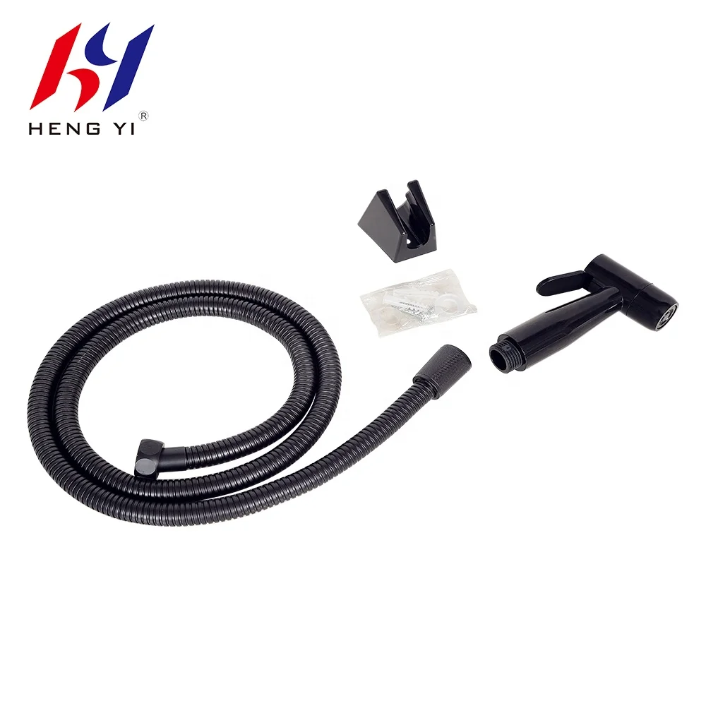 Nozzle and Black Hose, Combination Bidet with Cover for Warm Water, Bidet Hygiene, Toilet Spray, Vertical Bidet Hose