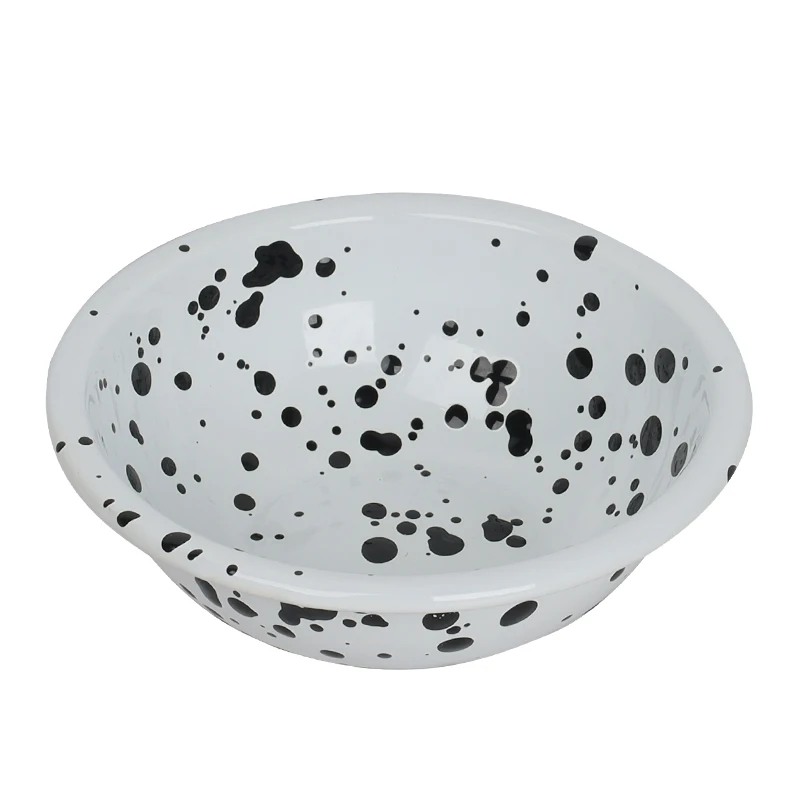 Металлическая эмалированная миска с логотипом