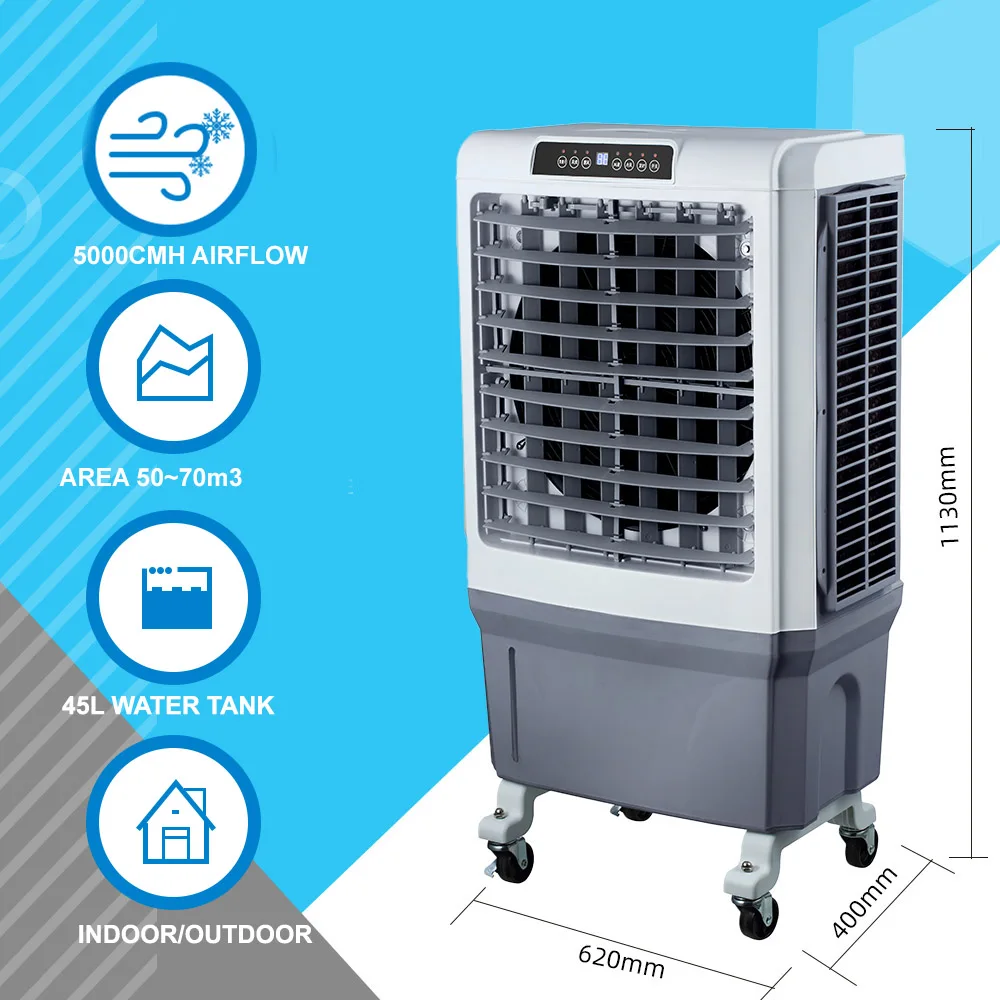 5000m3/h airflow 100% solar 12 volt portable air coolers mobile mist air conditioner fan
