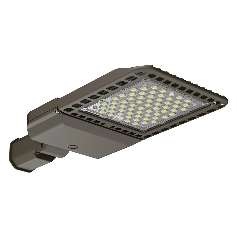 Die-casting aluminum street light IP65 waterproof with Micro-wave sensor and DLC/ETL Listed 100w led shoebox light