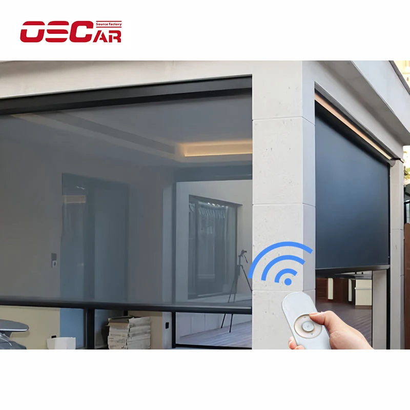 Gardens Smart Sunscreen Roller Blind Fabric Blackout Remote Control Motorized Tubular Motor for Windows