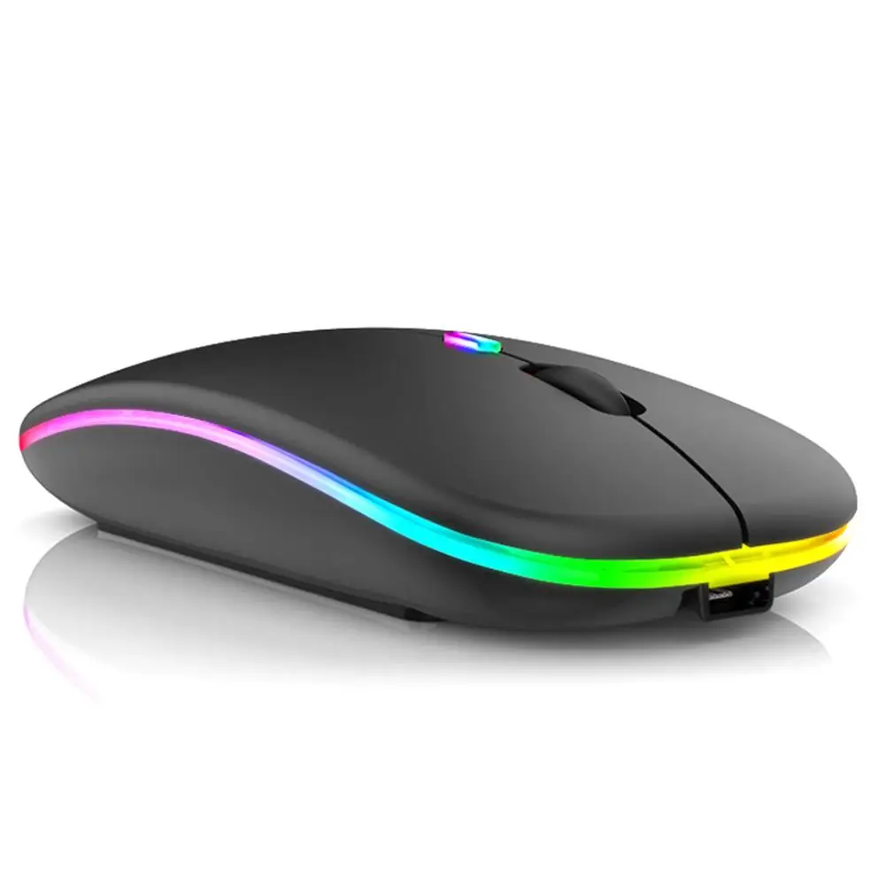 Rechargeable Lithium Battery Colorful 2.4Ghz Optical Gaming Wireless Mouse Dual Mode Laptop Computer Mouse