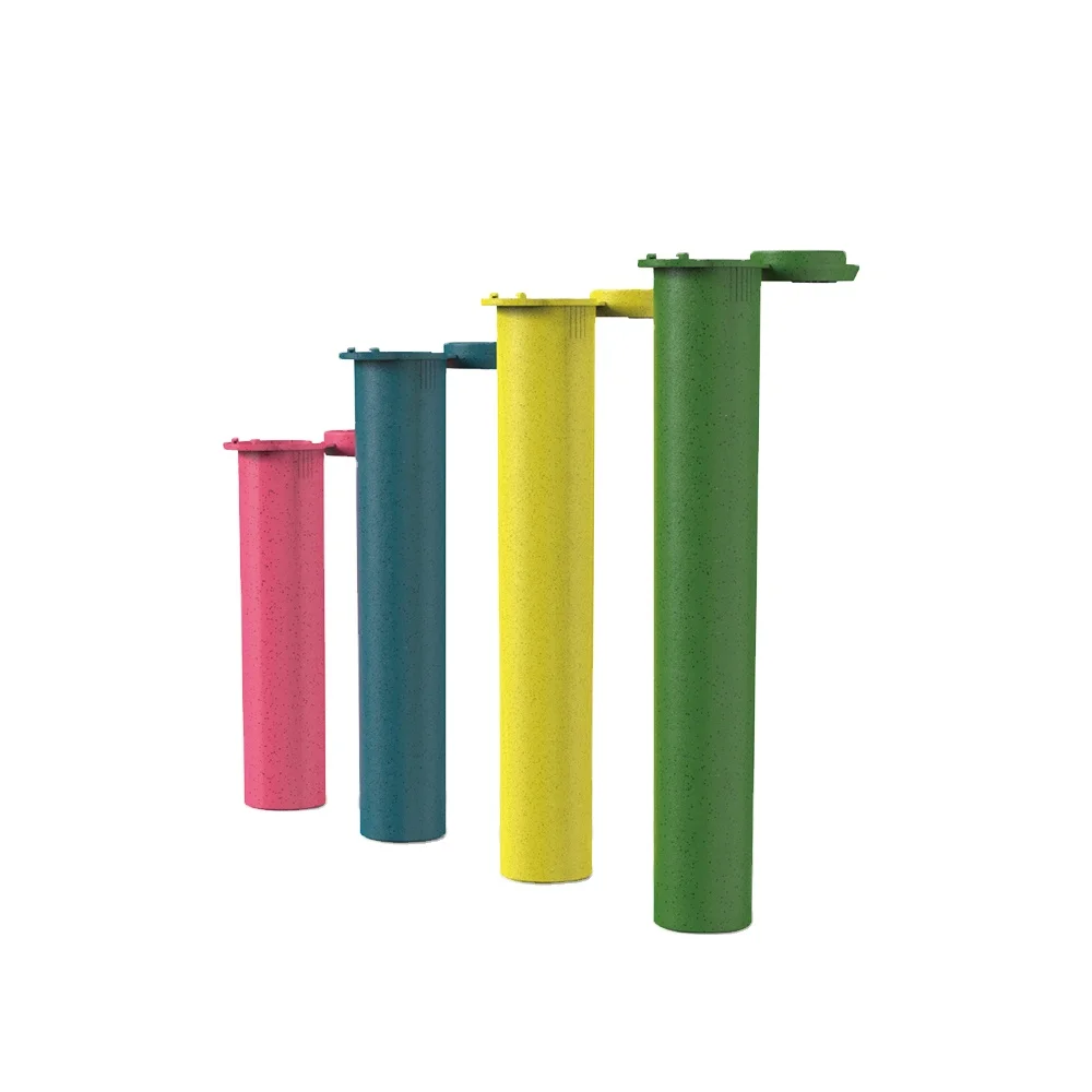 Child resistant Certified Plant Fiber plastic Bottle Pop Top Tube