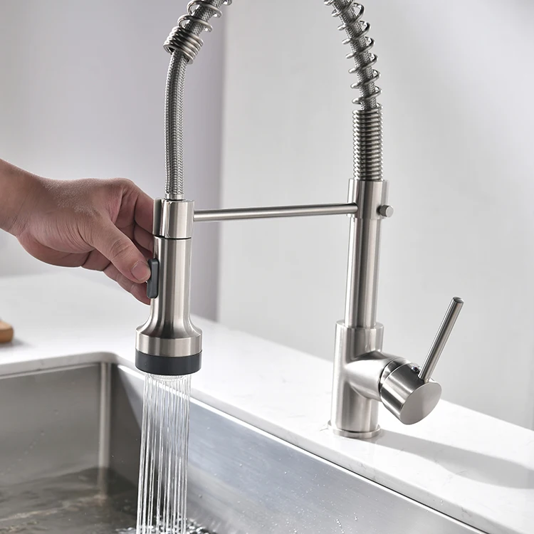 flexible faucets gold hot and cold water mixer tap pull out sprayer kitchen faucet