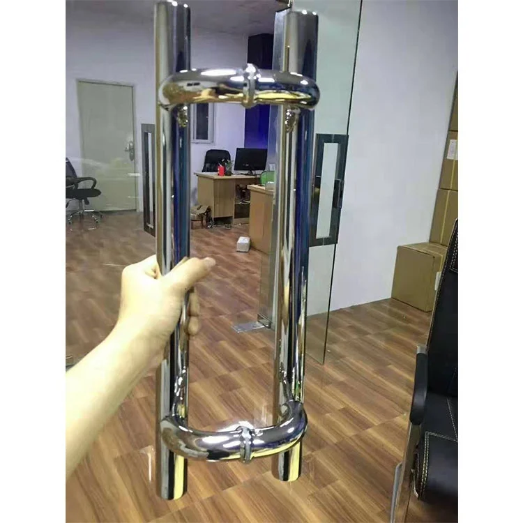 Black SS316 KANEE Rose gold Stainless Steel Glass Door Pull Handles