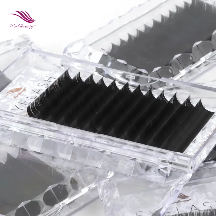 worldbeauty B CC C D DD Curl Individual eyelash extension supplies 6-17mm cashmere volume eye lash extension