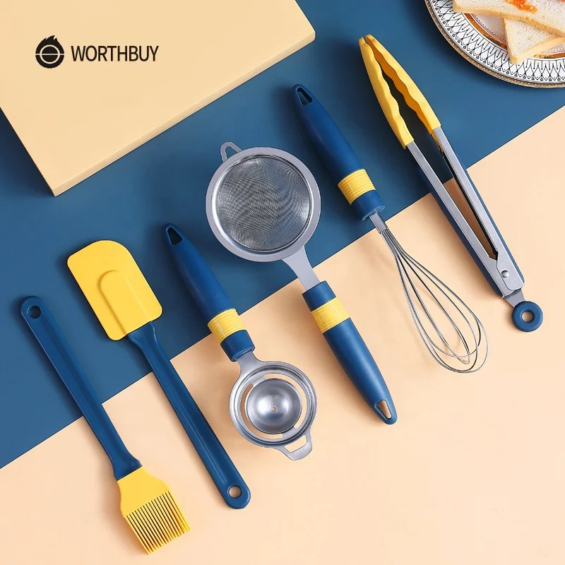 Силиконовый набор шпателей WORTHBUY, антипригарная силиконовая кухонная утварь с термостойкой ручкой, кухонные Кондитерские инструменты для выпечки