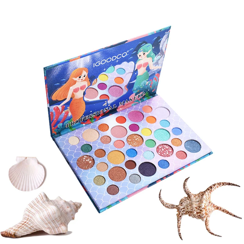 36 colors Mermaid Siren Eye shadow palette wholesale Long Lasting High pigmentation Water proof Cosmetic product sombra de ojos