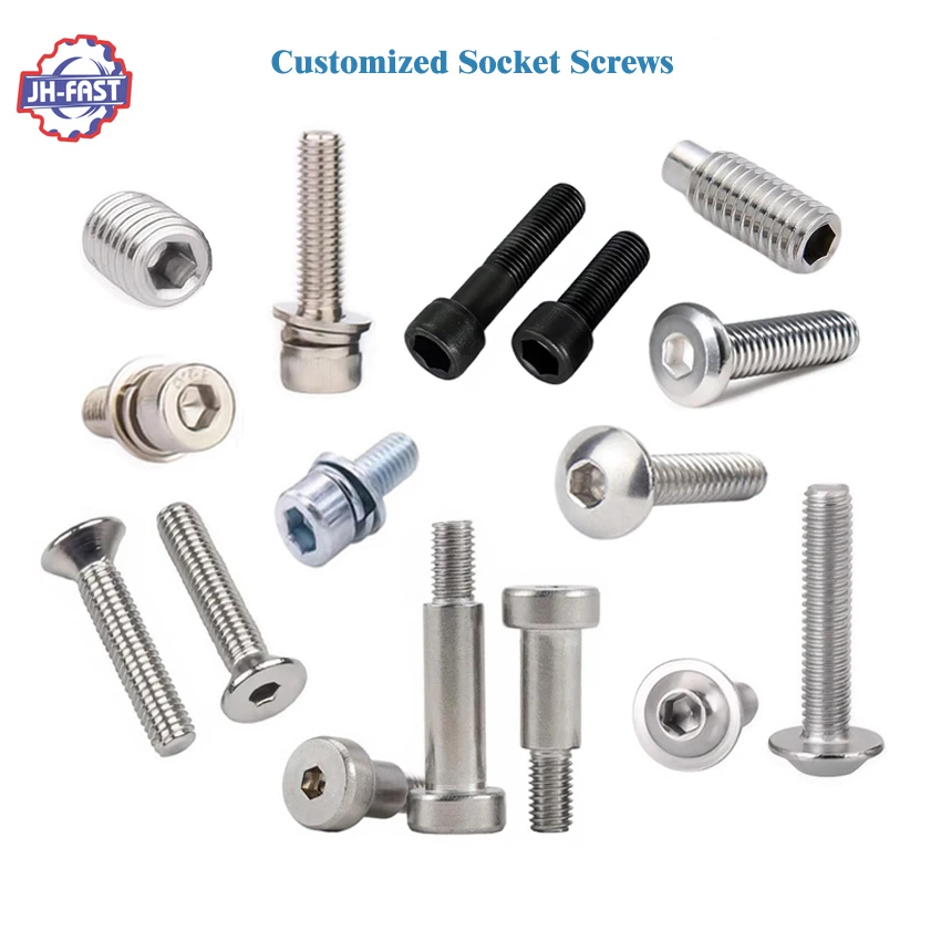 Stainless Steel A2 A4 304 316 Din 912 Allen Bolt M2 M2.5 M3 M4 M5 M6 M7 M8 M10 Hex Socket Head Cap Screw Inner Hexagon Screws