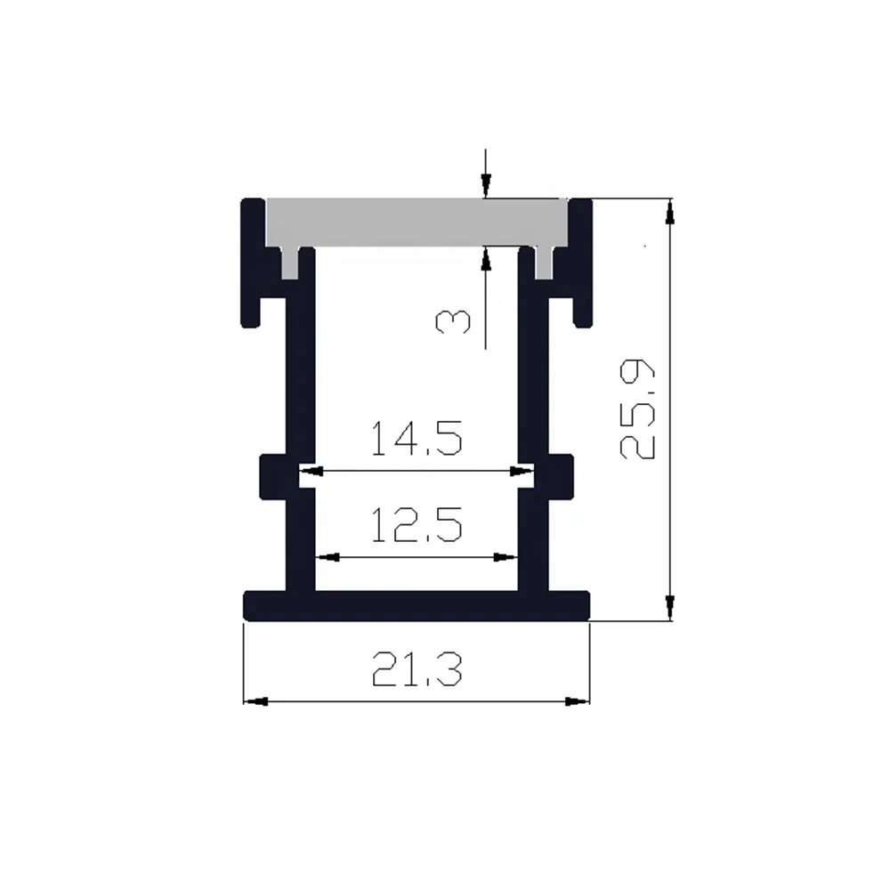 
Wholesale Strong Square Floor Aluminum LED Profile for led strip 