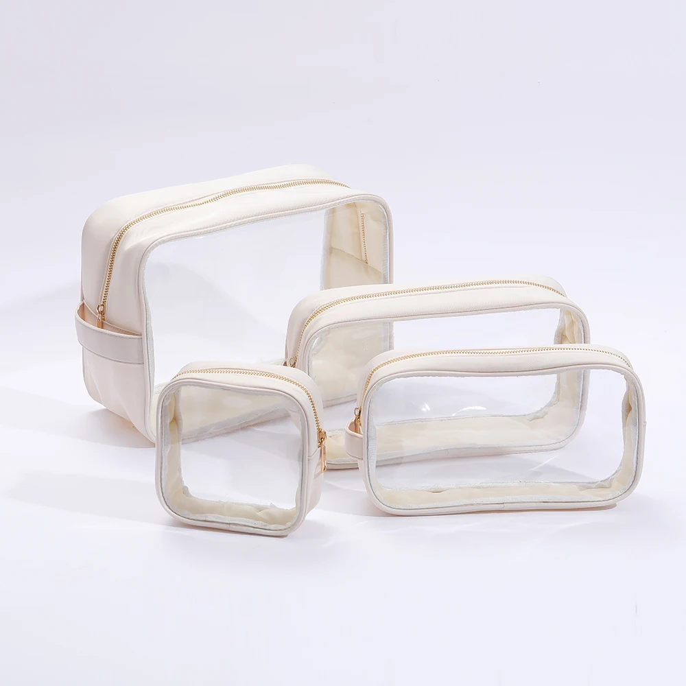 Keymay Custom Classic Thick PVC Heavy Duty PVC Makeup Case Leopard Beauty Case Travel Cosmetic Kit For Women