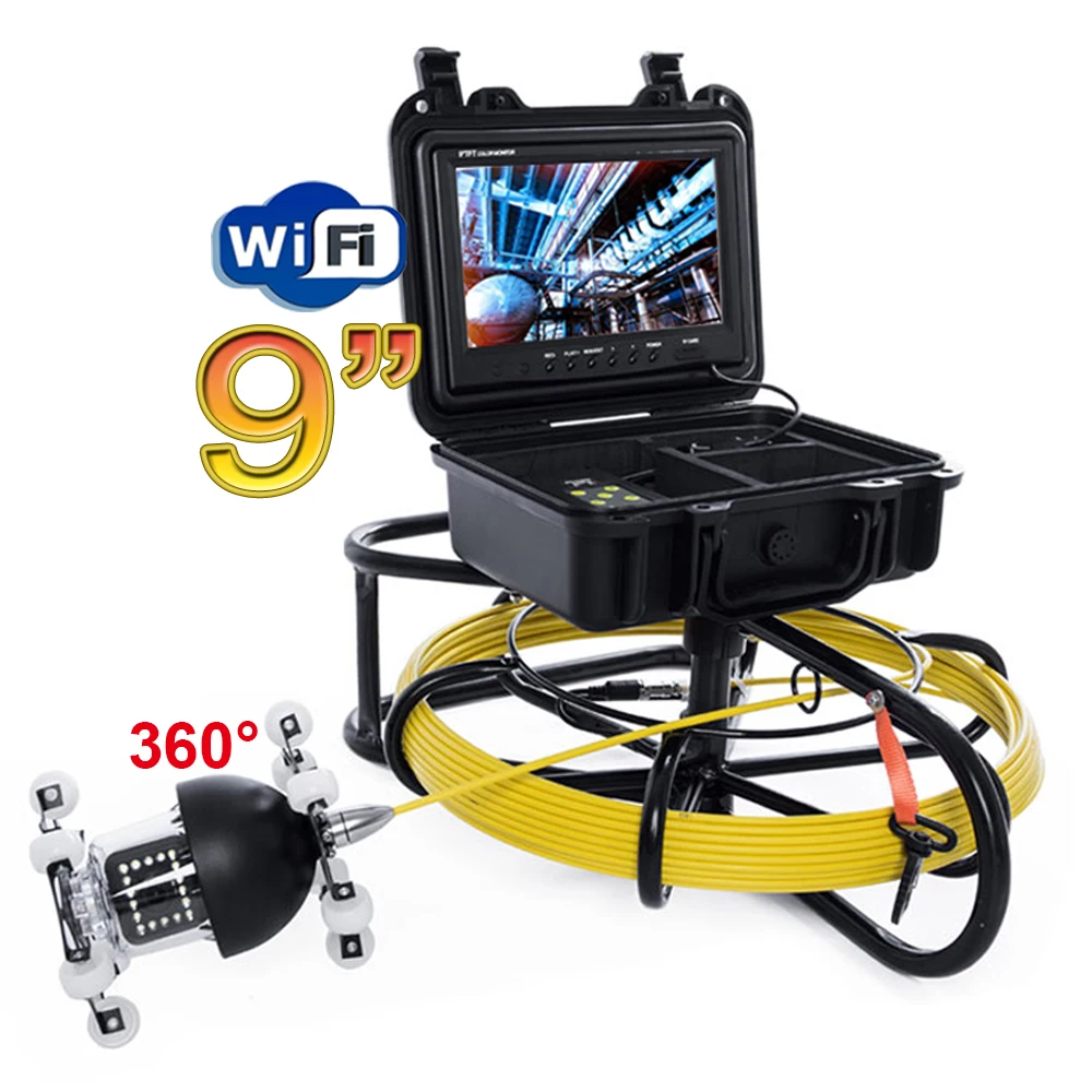 360 Degree Rotating Pipe Camera 20m Push Cable for Pipeline Inspection System