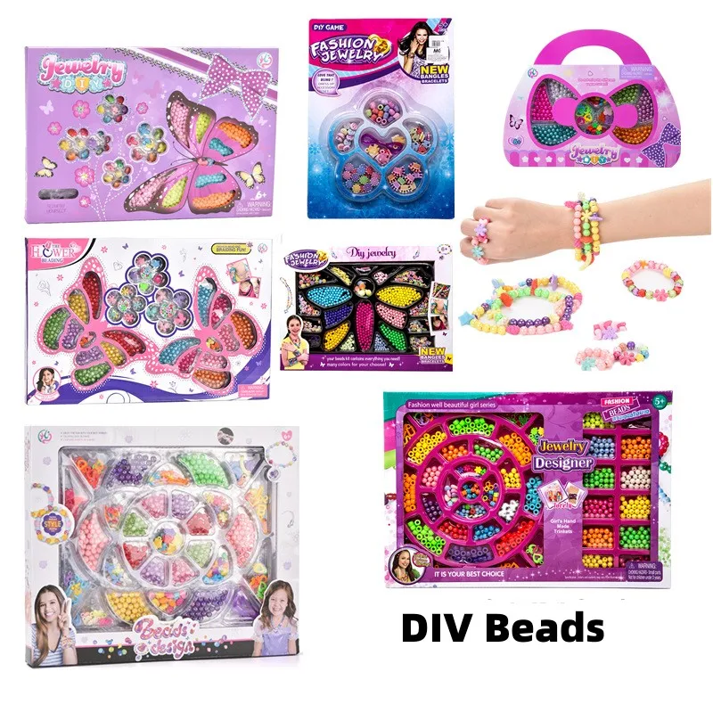 Bestone Children DIY making bracelets creative hand rope child toys beaded jewelry educational toys
