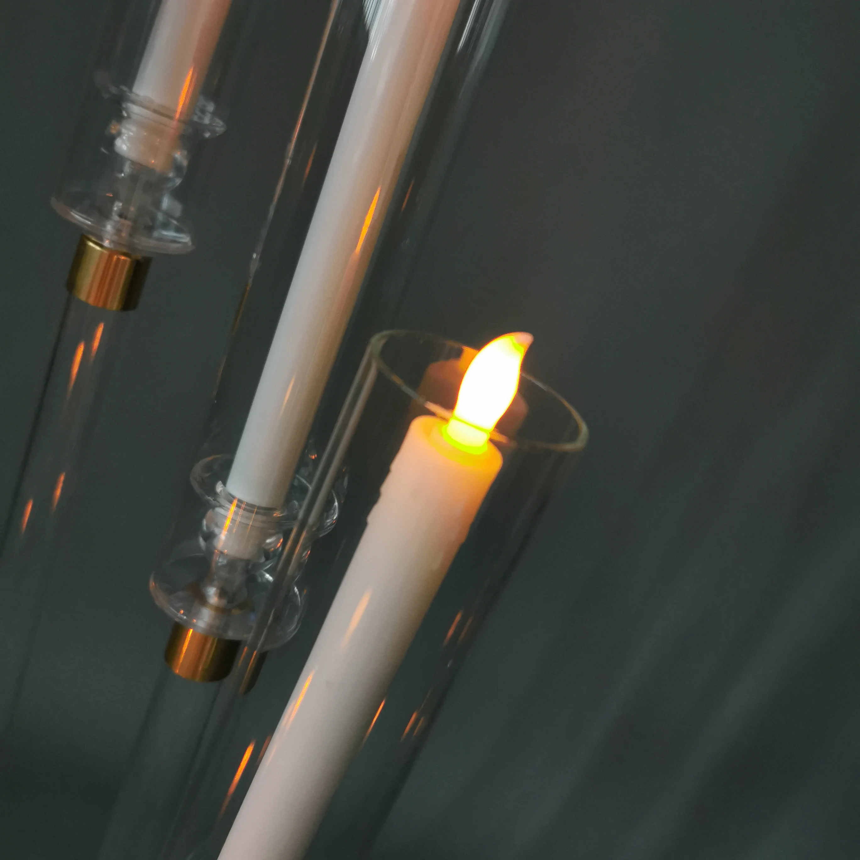 5 head acrylic  candle holder decorative table centerpiece modern candle stick for decoration