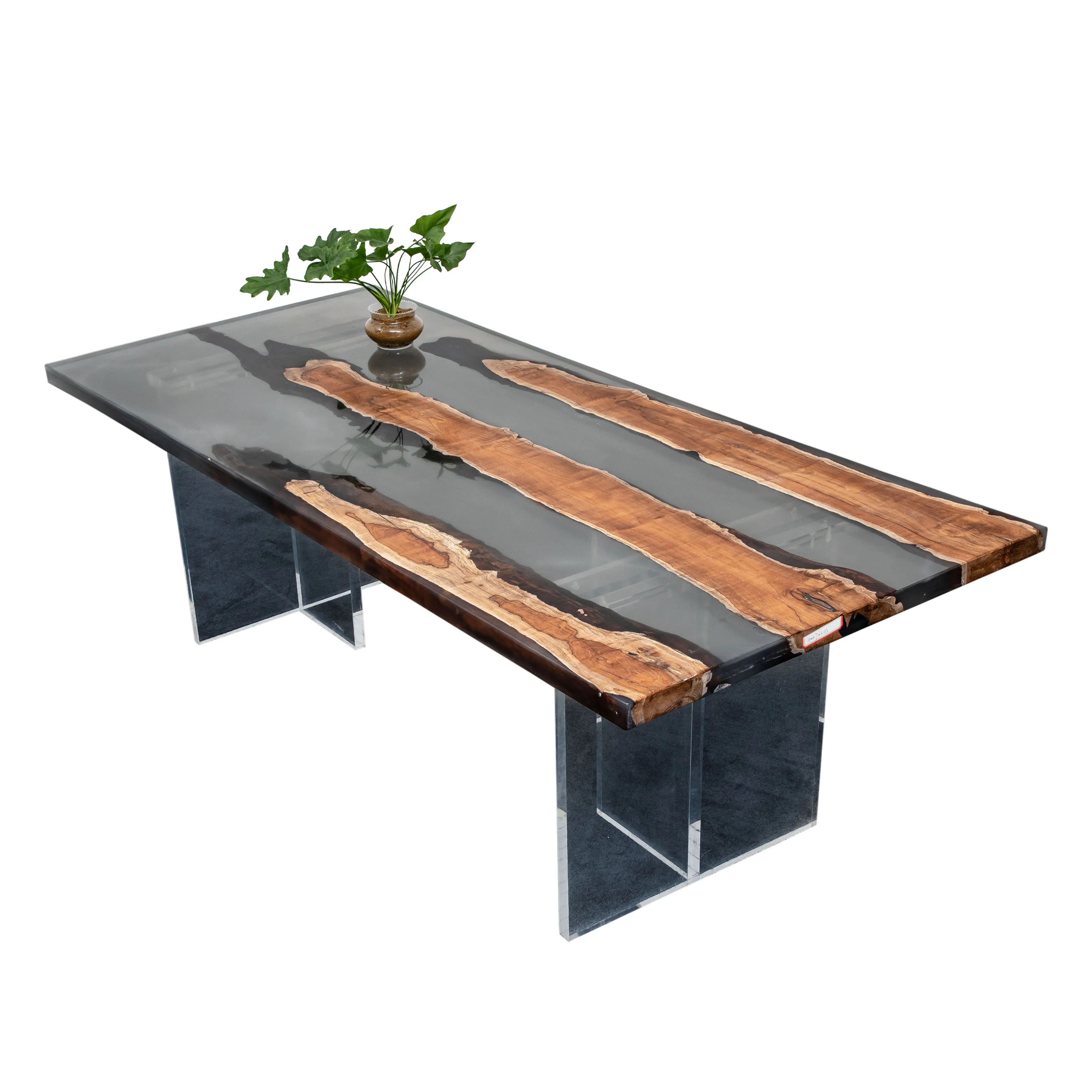 
High quality solid teak wood epoxy resin table for coffee table 
