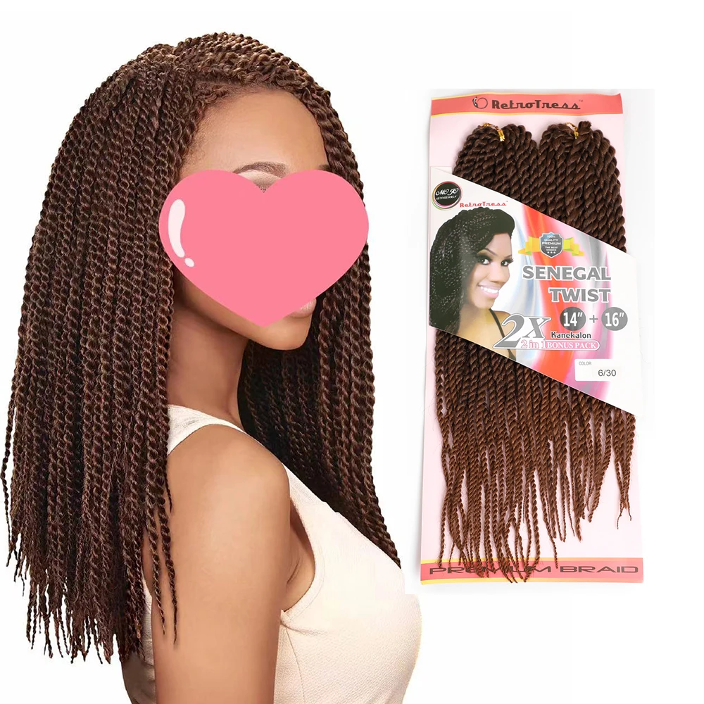 wholesale micro two tone ombre crochet senegalese thin twist hair havana soft 20 roots/pack synthetic crotchet braiding hair