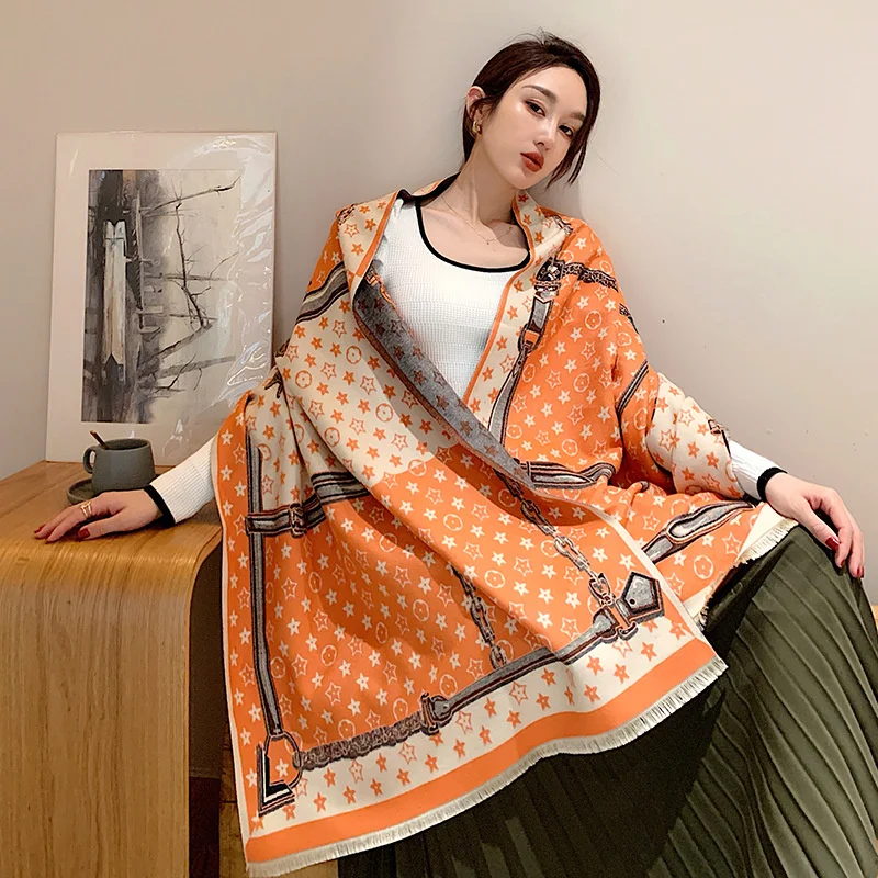 2022 TAOXI Designer Colorful Wrap Reversible Wool Cashmere Scarf Shawl Plain women Luxury Winter Scarf Cashmere Pashmina Shawl