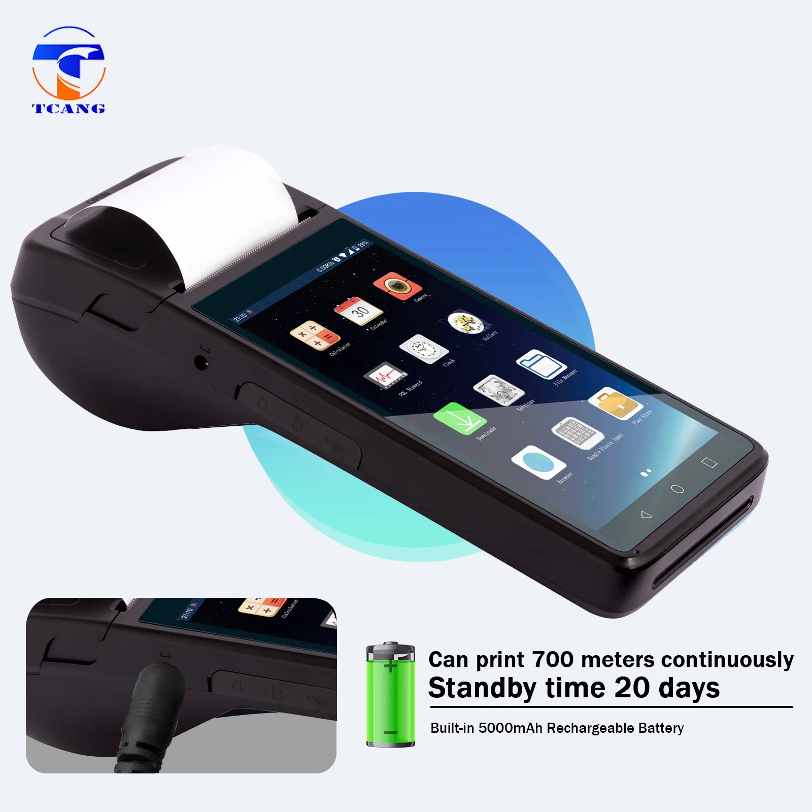 5.5inch cash register pos touch system mobile pos terminal 3g android handheld pos with barcode scanner