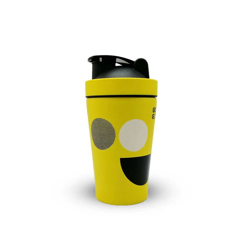 Custom BPA Free Sport Stainless Steel Metal Protein Shaker Cup Water Bottles Smoothie Blender Gym Bottle