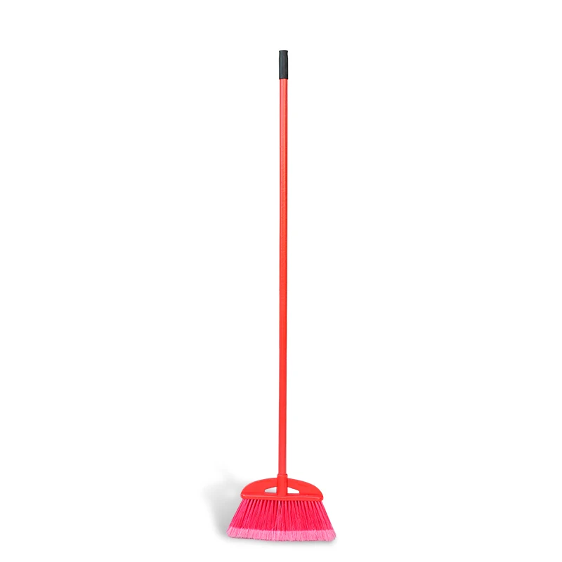 Household red long handle broom and dustpan set combination commercial single band broom