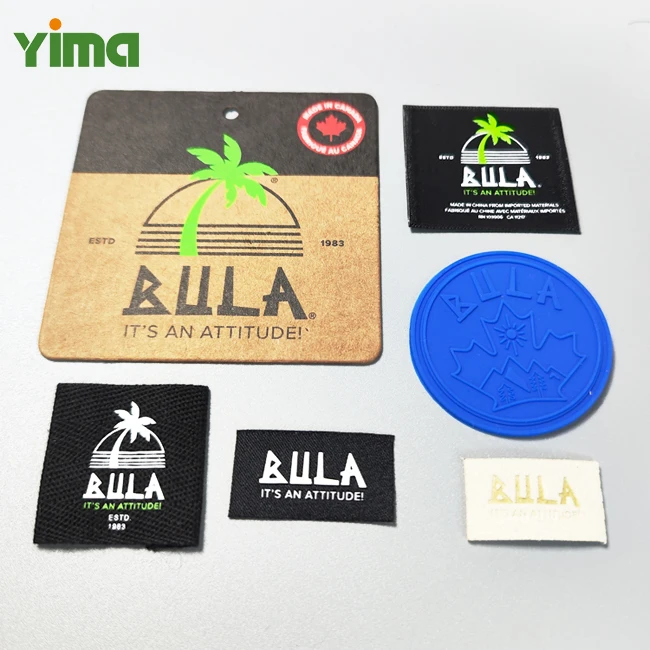 Eco-Friendly Recycled printing logo paper tag a set sticker label clothing accessories clothes tag for clothing
