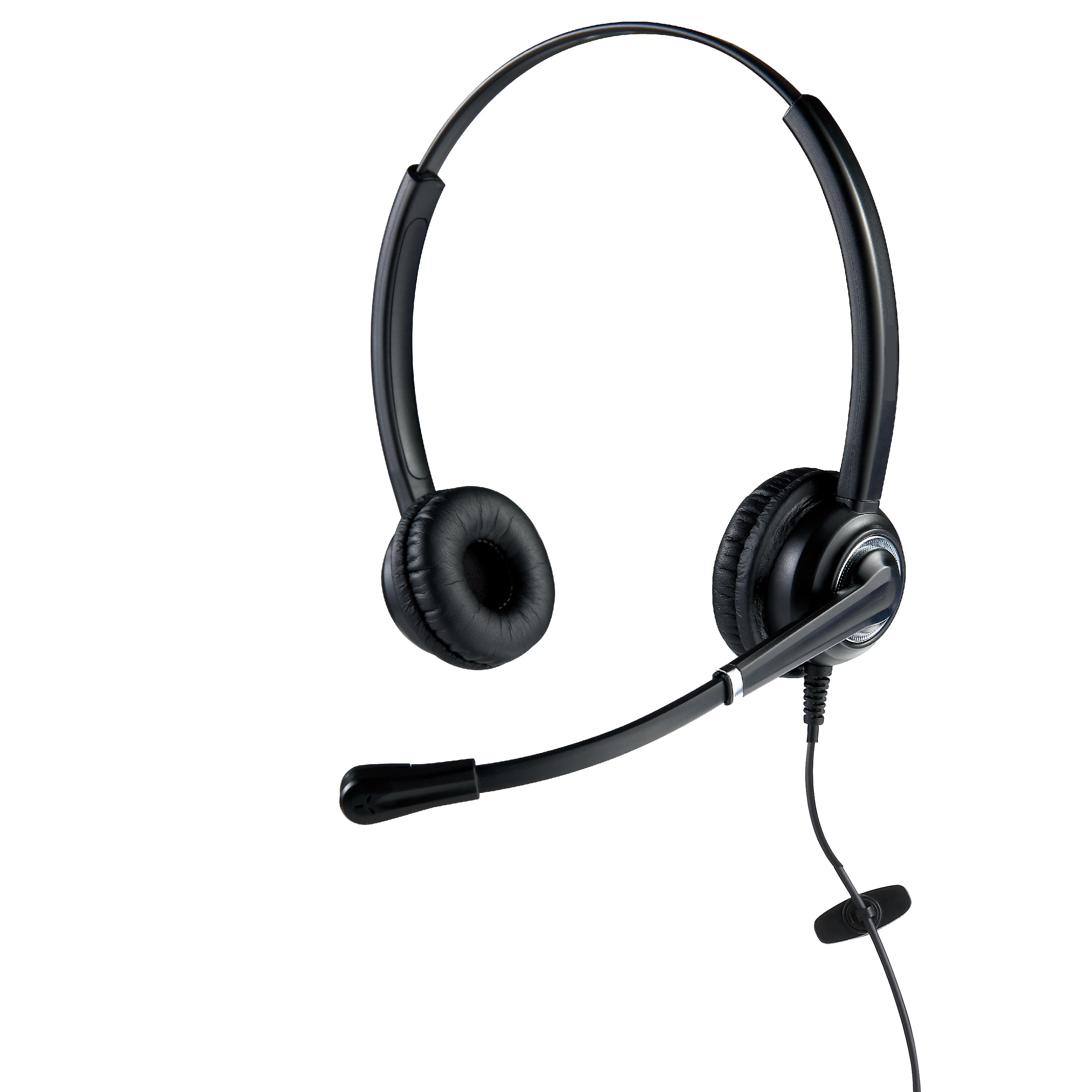 Noise cancelling call center USB headset with in line volume and mute control