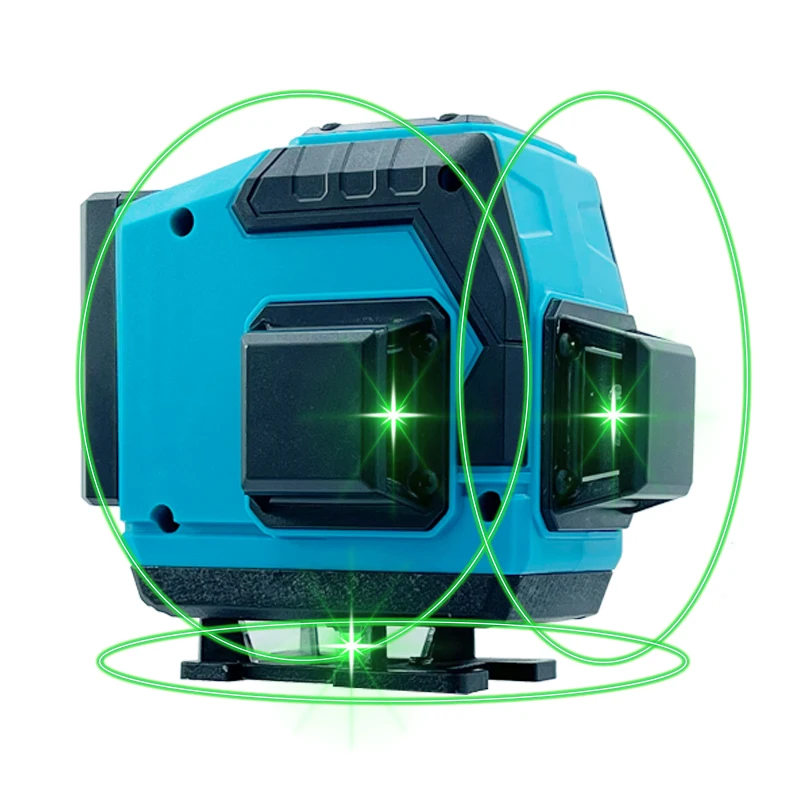 Самонивелирующийся лазерный 3D уровень 12 линий самонивелирующийся на 360 градусов горизонтальный и вертикальный крест сверхмощные зеленые линии