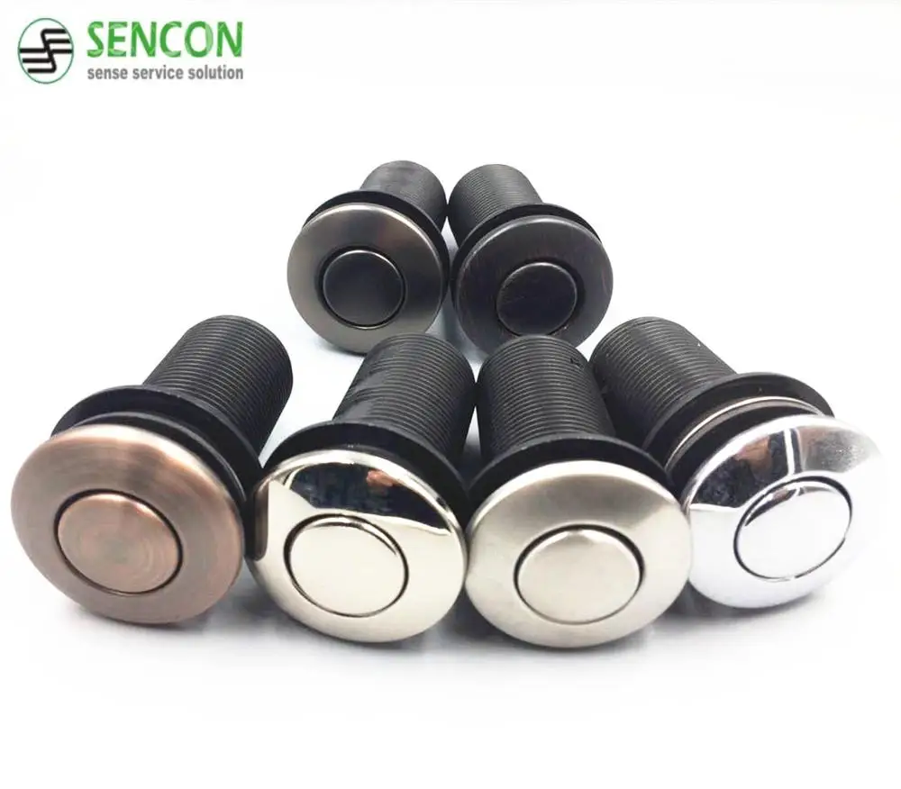 Air switch button air actuator SAB for insinkerator garbage disposal brushed stainless steel, Chrome, ORB, BN, PN