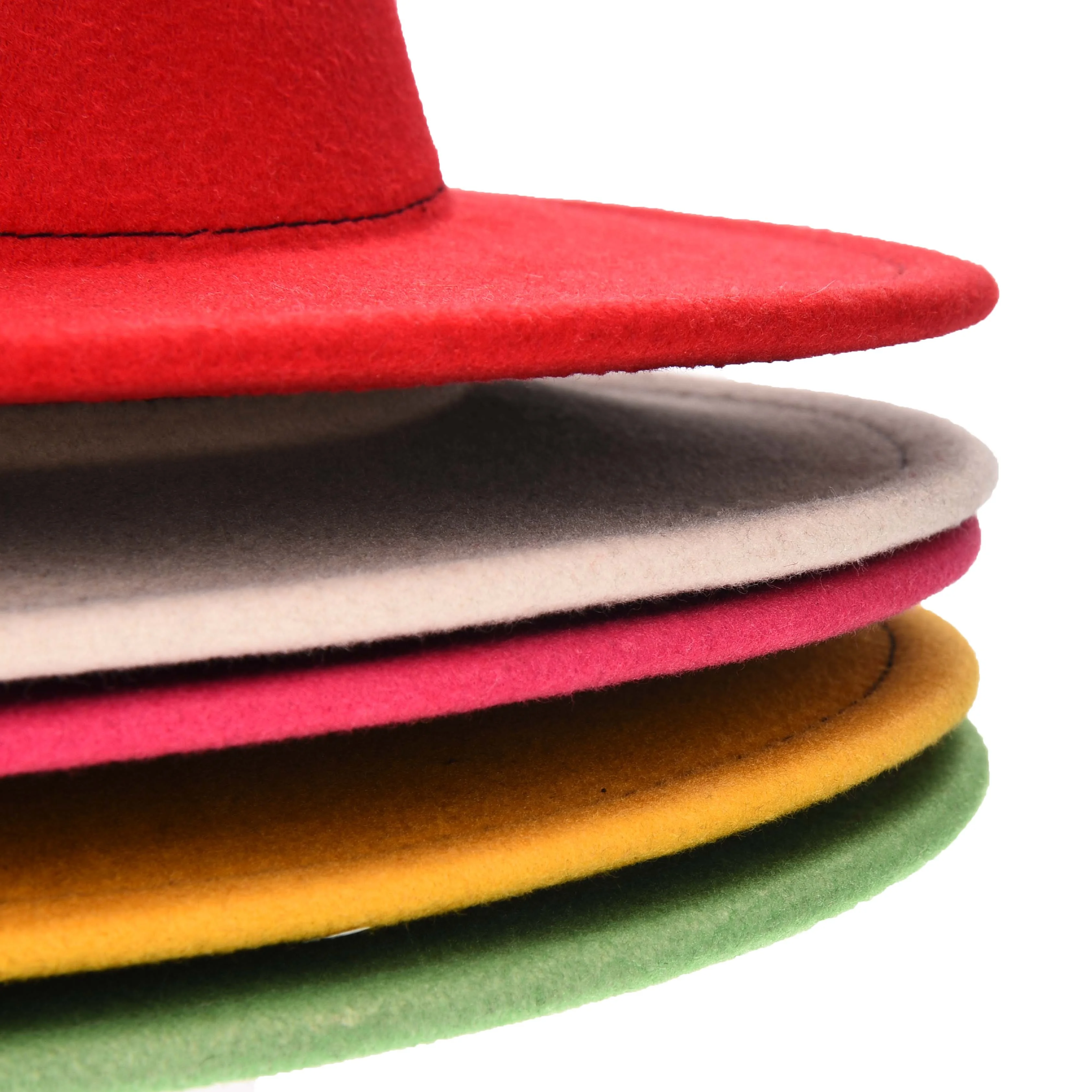 Wholesale Custom Wide Brim Felt Jazz Fedora Hat Two Tone Fedora Hats Women