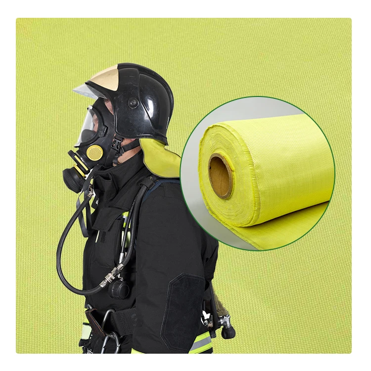 Factory Price 1500d 200gsm Aramid Fabric Ballistic Twill Yellow Plain Woven Aramid Fiber Fabric For Industrial Use