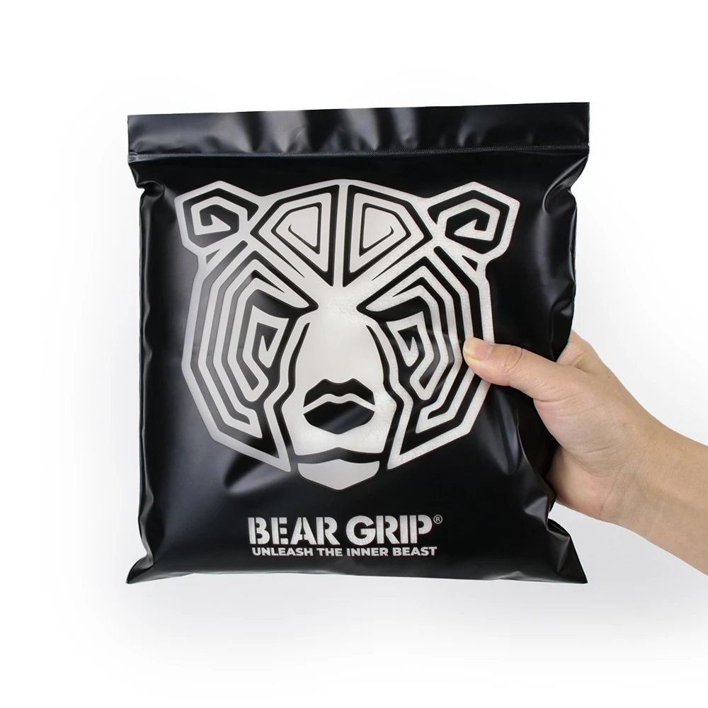 custom logo printed waterproof  black tshirt packaging garment package plastic zipper bag