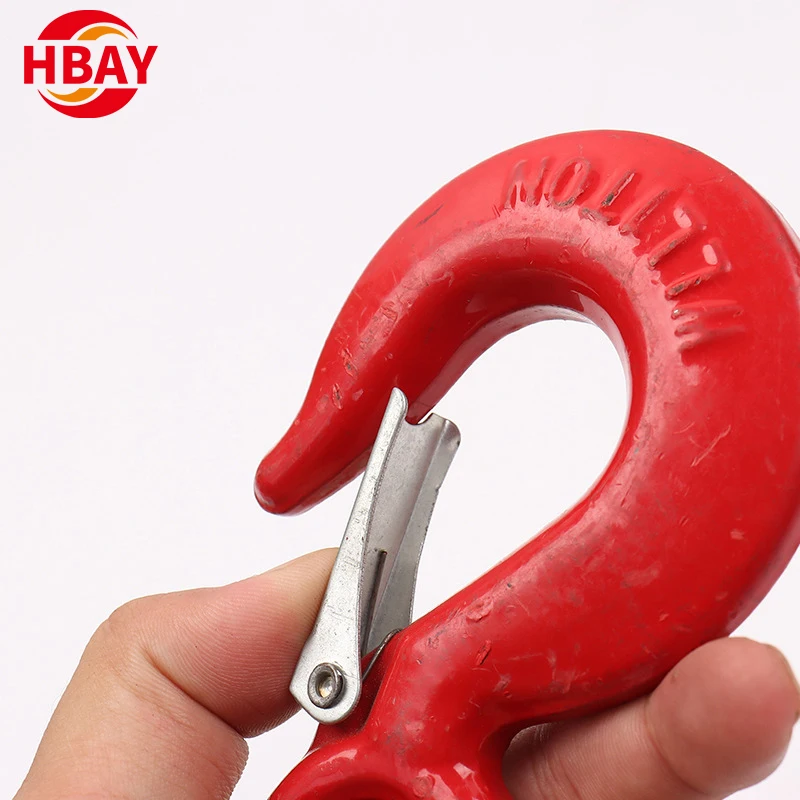 320C Alloy Steel Drop Forged Lifting Eye Hook Safety Latch Industrial Application Heavy Industry Metal/Iron Eye Lifting Hooks