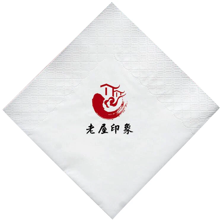 beautiful  dot embossed    cocktail  napkin  customized printed logo napkins