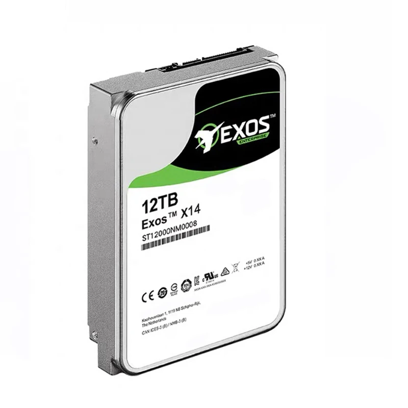 ST12000NM0007 для Seagate Exos X12 12TB стандартная модель 512e SATA 6 Gb/s 256MB корпоративный жесткий диск ST12000NM0027