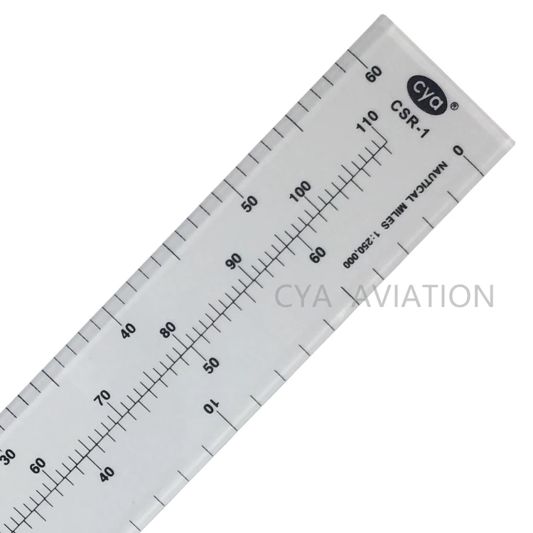 Acrylic Nautical Miles Map Reading Student Scale Ruler for Pilot Students Study Use 1 : 500,000 / 1 : 250,000 CSR-1