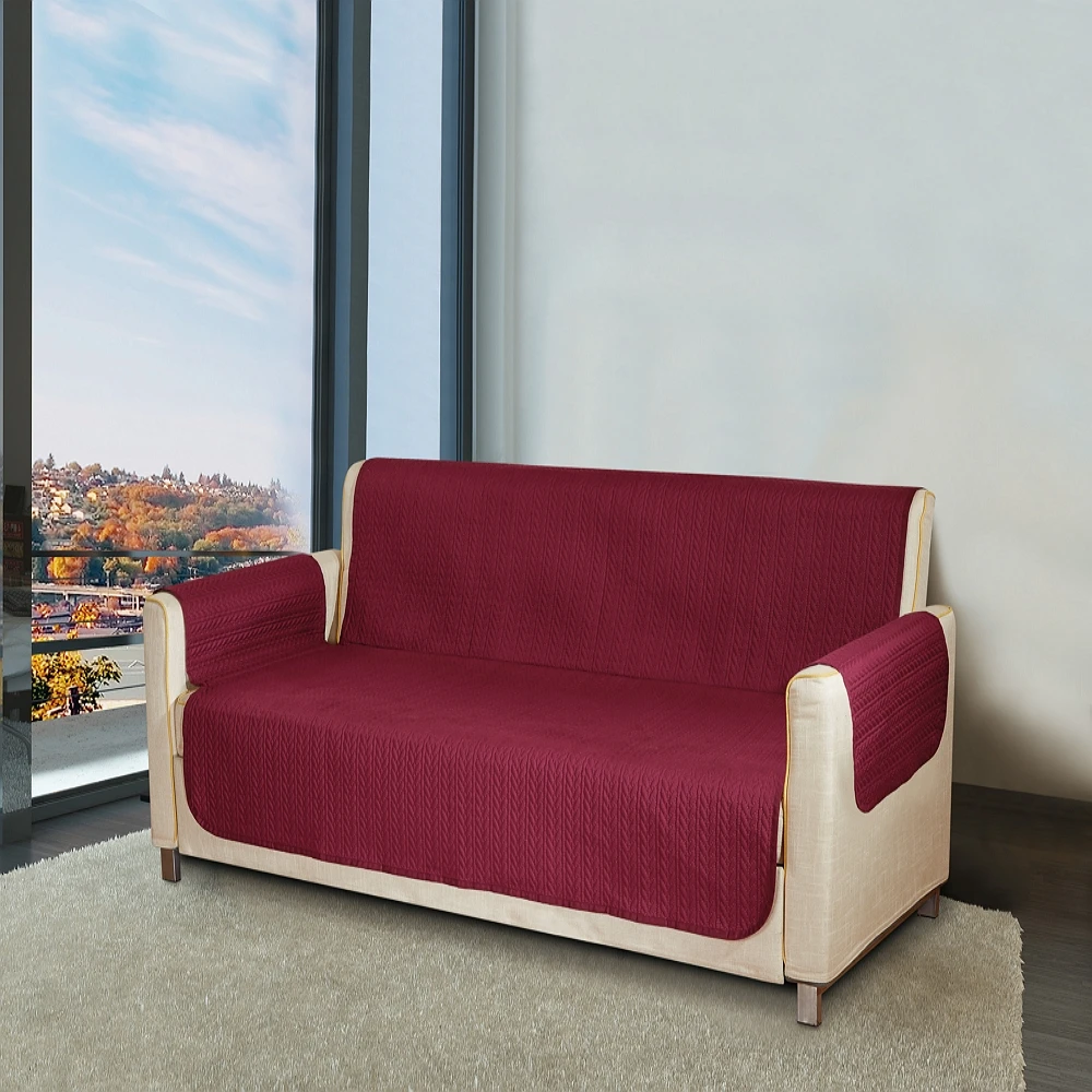 100% polyester microfiber sofa cover waterproof 3 seat sofa covers embossing  arm chair cover