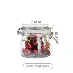 Wholesale Thickened Glass Airtight Jar With Lid Buckle Grain Storage Jar Kimchi Jar Honey Canned Bottle