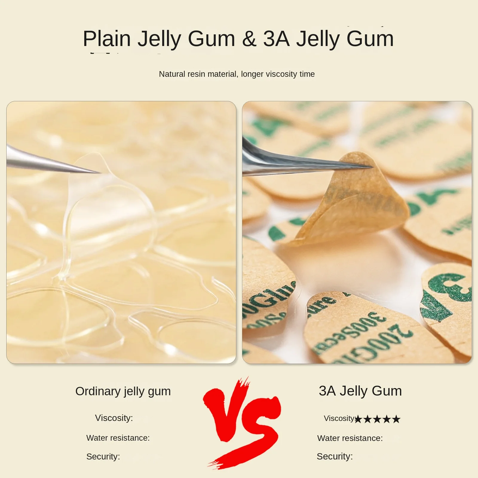Waterproof Jelly Glue Manicure Stickers Double-Sided Adhesive Resin Firmly Increases Nail Pieces Regular Firmly Glue