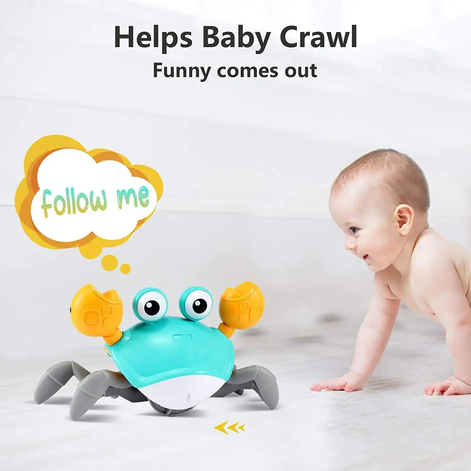 Baby Gift Funny Musical Toys 2-4 Year Crawling Crab Toy Charging Gesture Sensing Electric Crab Toys