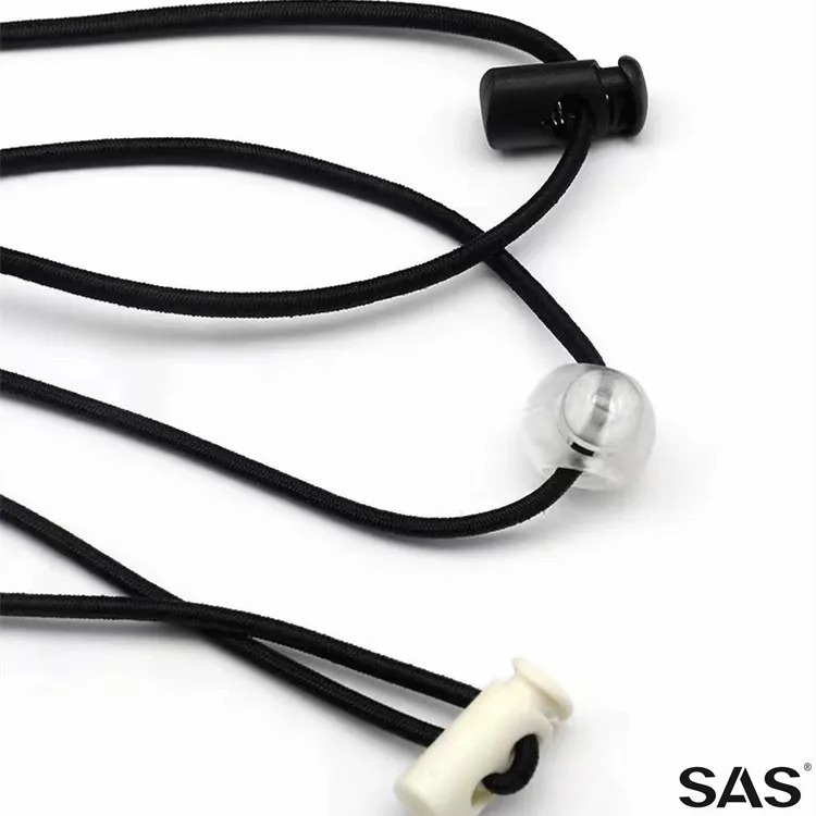 SAS Factory Direct Supply Customized Logo Size Transparent Black Colorful Plastic Cord Lock Stopper