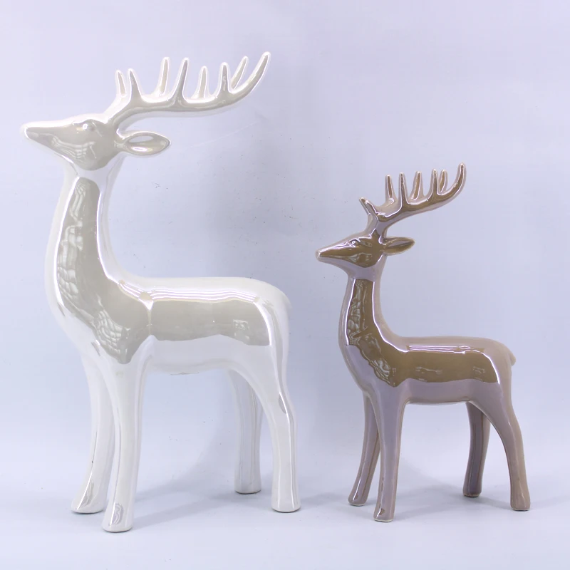 2020 New Style Handicraft Christmas Gifts Ceramic Deer Home Decoration