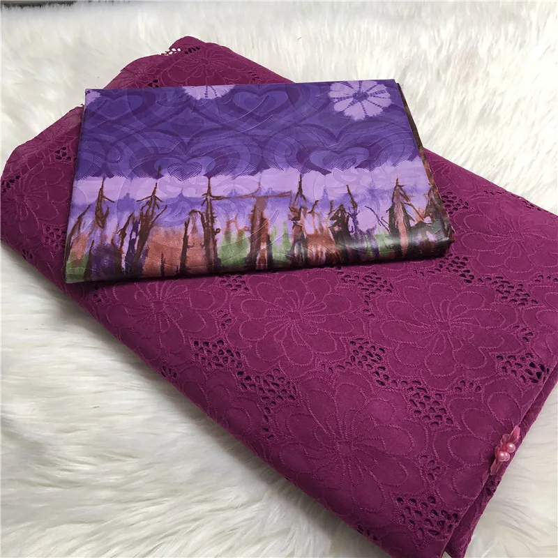 Hot sale African Guinea Bazin Brocade Damask Fabric with Embroidery Swiss Lace for Femme Bazin Riche Brode Fabric 5+2.5yard/set