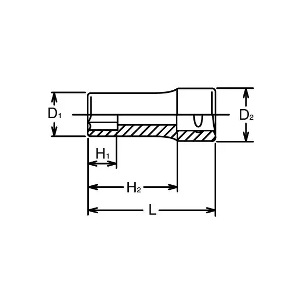 KOKEN - 4300A-5/16 - 1/2' Inch hex deep socket