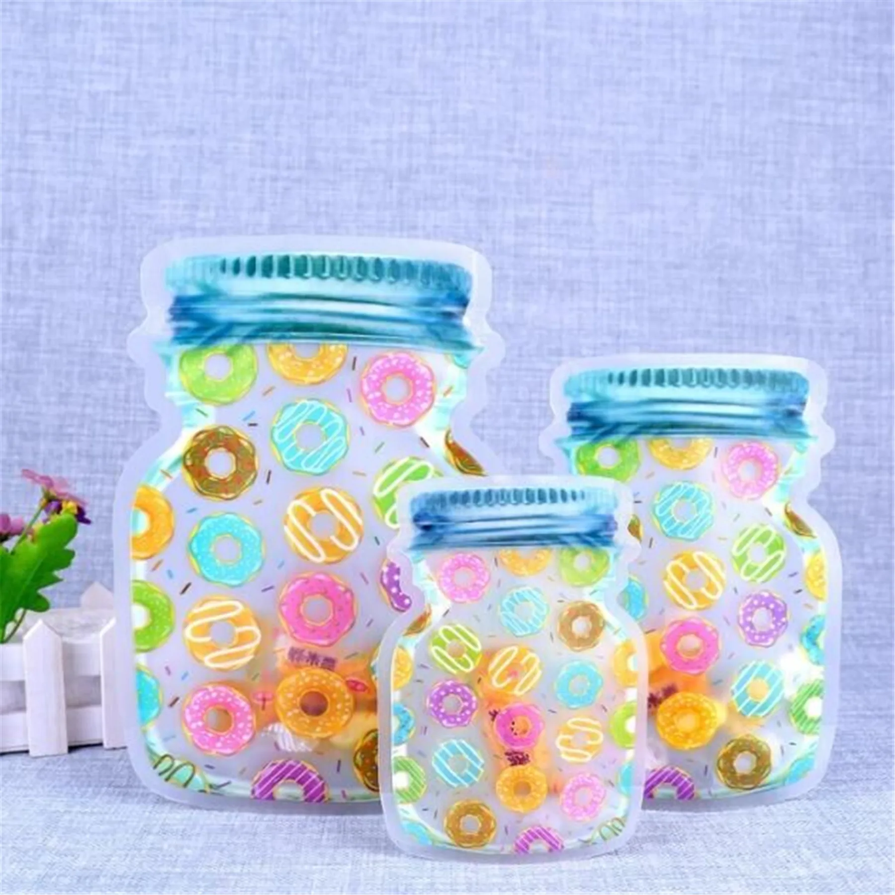 
Cheaper Colorful Plastic Storage Bag Food Storage Bags Mason jar Storage Bean Bag 