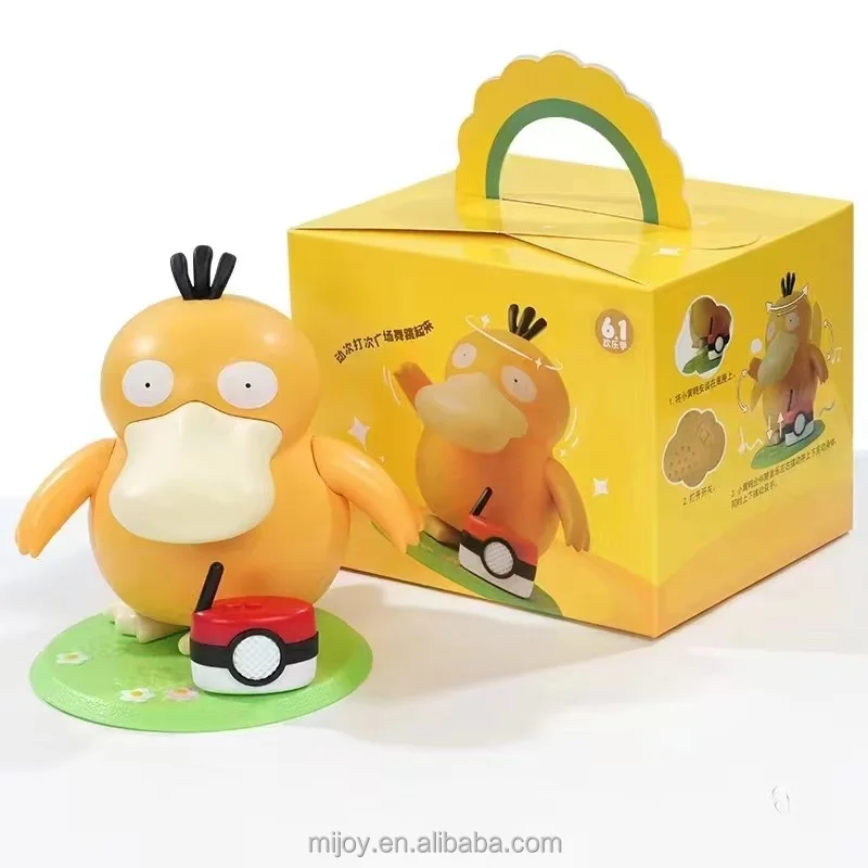 Factory Price 1:1 Action Figure PVC Psyduck Model Doll Squirtle Psyduck Bulbasaur Charmander Pocket Monster Toy Gift For Kids