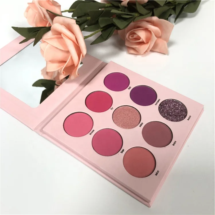 No moq 9 whole eyeshadow palette matte shiny glitter book shaped eyeshadow palette
